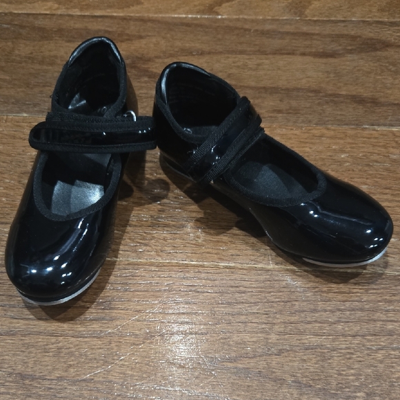 Black Patent Mary Jane Tap Shoes, Size 10 - Picture 1 of 5